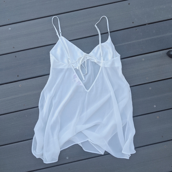 Y2K millennium vintage Victoria's Secret Satin & Mesh Slip - Picture 2 of 2